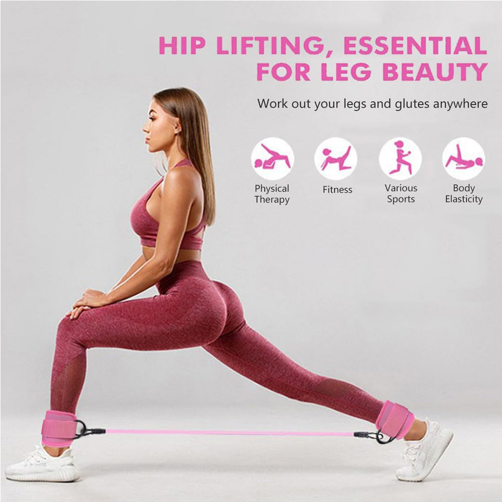 Ankle Resistance Bands with Cuffs for Leg & Glute Training