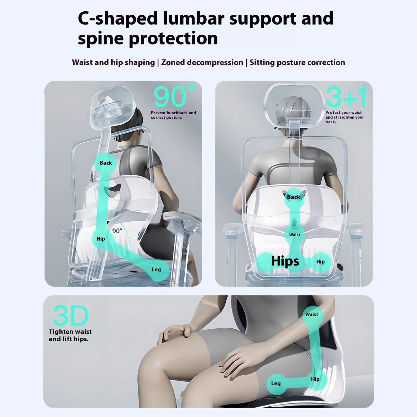 Waist Support Seat Cushions Long Sitting Artifact Back Cushion Lumbar Pillow